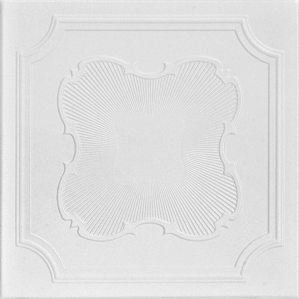 A La Maison Ceilings Coronado 20in x 20in 8Pack Plain White Textured